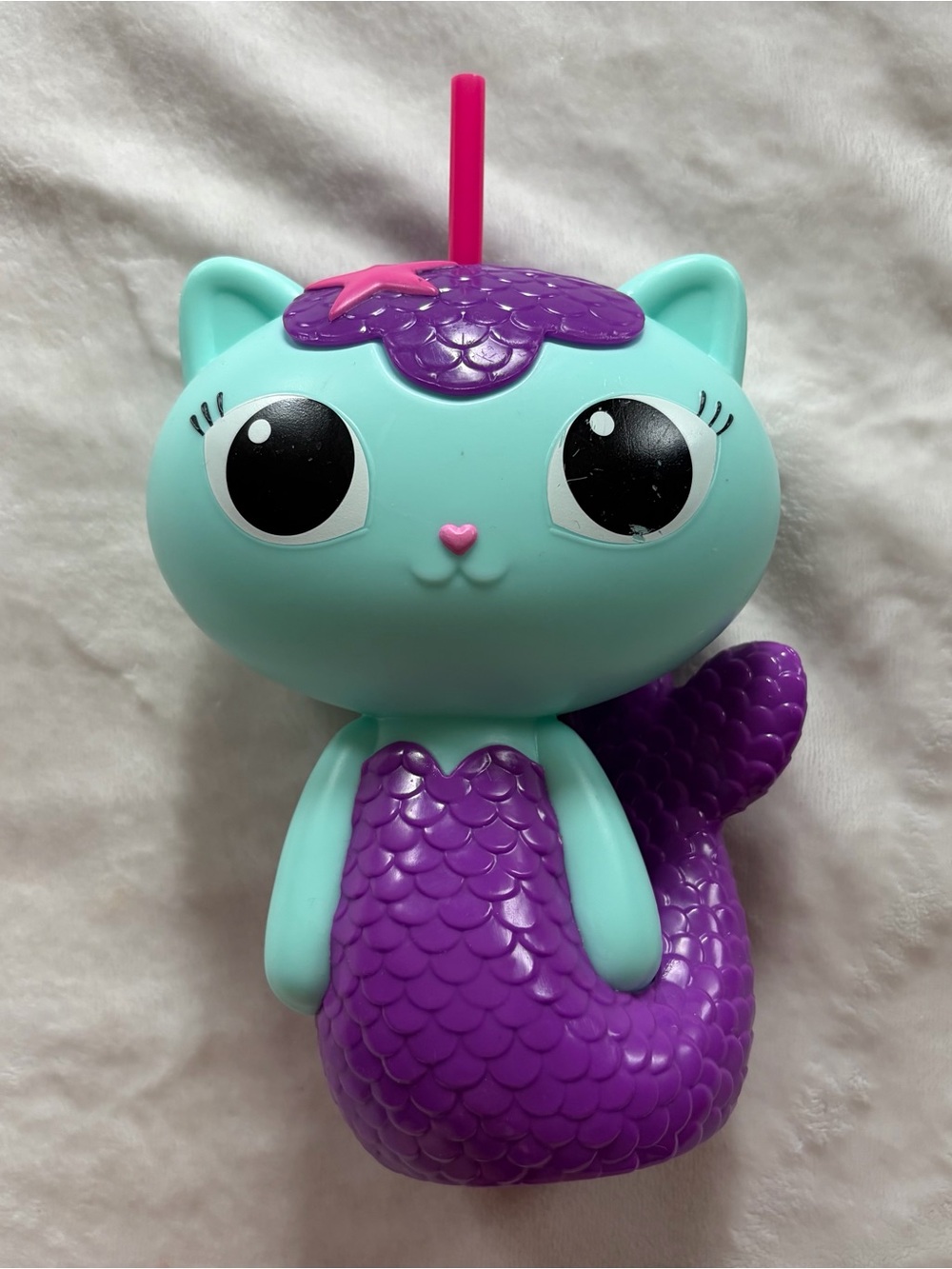 Aqua Mermaid Cat Kids' Sipper Cup with Straw (Gabby's Doll House) BRAND NEW